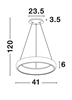 Εικόνα από ALBI ΦΩΤΙΣΤΙΚΟ LED ΚΡΕΜΑΣΤΟ ΜΕ DIMMER (41cm)