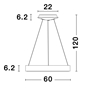 Picture of RANDO THIN ΜΟΝΟΦΩΤΟ LED ΚΡΕΜΑΣΤΟ (60cm)