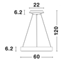 Picture of RANDO THIN ΜΟΝΟΦΩΤΟ LED ΚΡΕΜΑΣΤΟ (60cm)