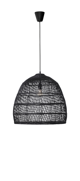 Εικόνα από DESTIN ΦΩΤΙΣΤΙΚΟ ΚΡΕΜΑΣΤΟ ΣΕ ΜΑΥΡΟ RATTAN (53 cm)